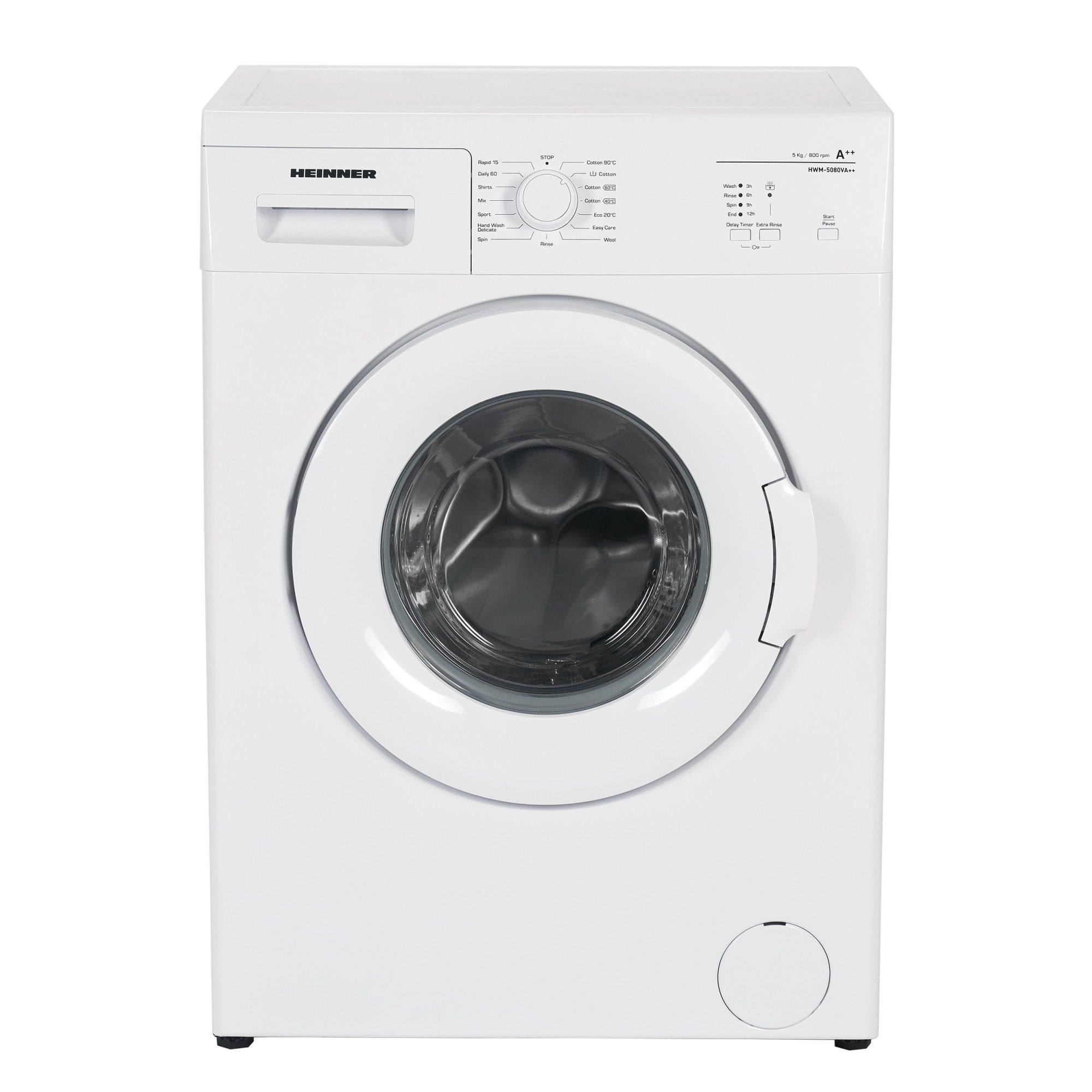 MASINA DE SPALAT RUFE HEINNER HWM-VT2104KA+++, CAPACITATE 10KG, VITEZA DE CENTRIFUGARE 1400RPM, CLASA ENERGETICA D, 15 PROGRAME, DISPLAY LED, PROGRAM RAPID 15MIN, PROGRAM SCURT 60 MIN, PROGRAM ALLERGY SAFE, FUNCTIE START INTARZIAT, FUNCTIE ANTI-SIFONARE, CLATIRE SUPLIMENTARA, SISTEM ECO LOGIC