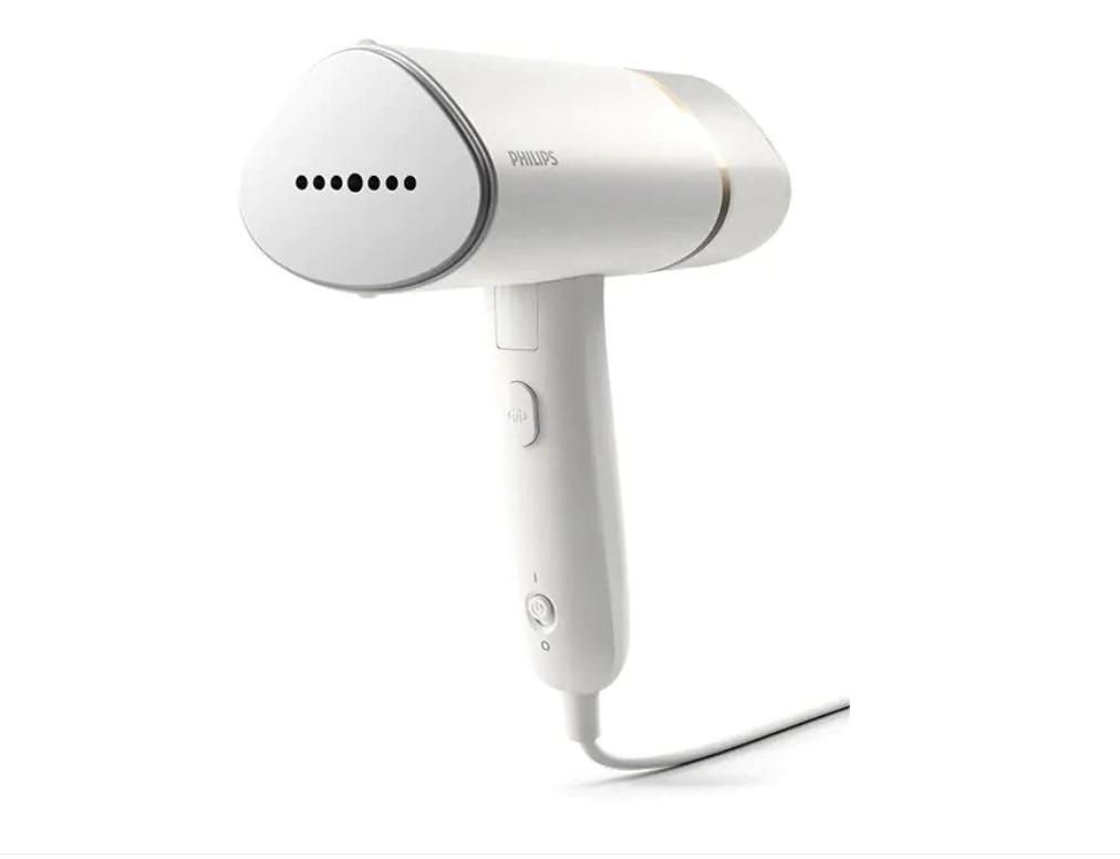 Aparat de calcat vertical cu aburi Philips Seria 3000 STH3010/70, 1000 W, 20 g/min, compact si pliabil, rezervor detasabil 100 ml, husa, Turcoaz