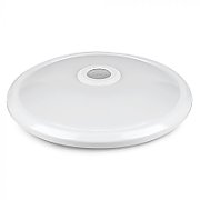 Plafoniera LED pentru exterior cu senzor de miscare Ledvance SURFACE SLIM ROUND 260, 26W, 2730 lm, lumina neutra (4000K), IP65/IK10,  Ø260x55mm, Alb