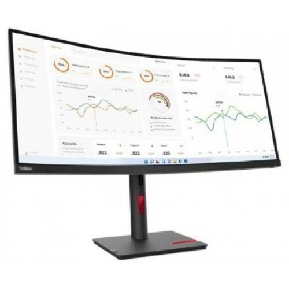 Monitor 34 inch WLED Lenovo T34w-30 3440 x 1440 pixeli, 60 Hz, 4 ms, Negru