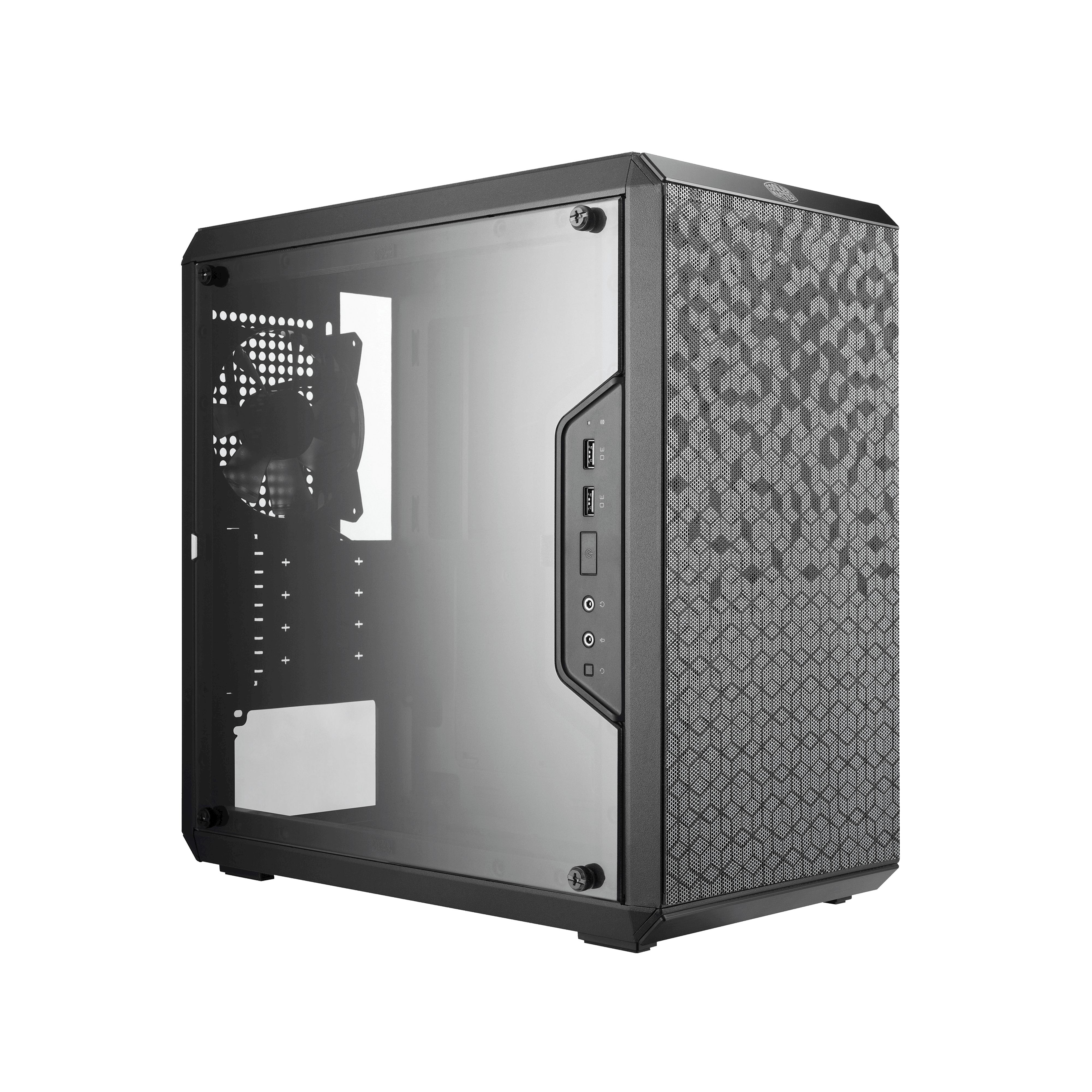 CARCASA Cooler Master, Mini Tower, mATX,  MasterBox Q300L , fara sursa, plexiglas transparent, 1 x fan, USB 3.0 x 2, Jack 3.5mm x 2, mesh ,  MCB-Q300L-KANN-S00  (timbru verde 0.08 lei)