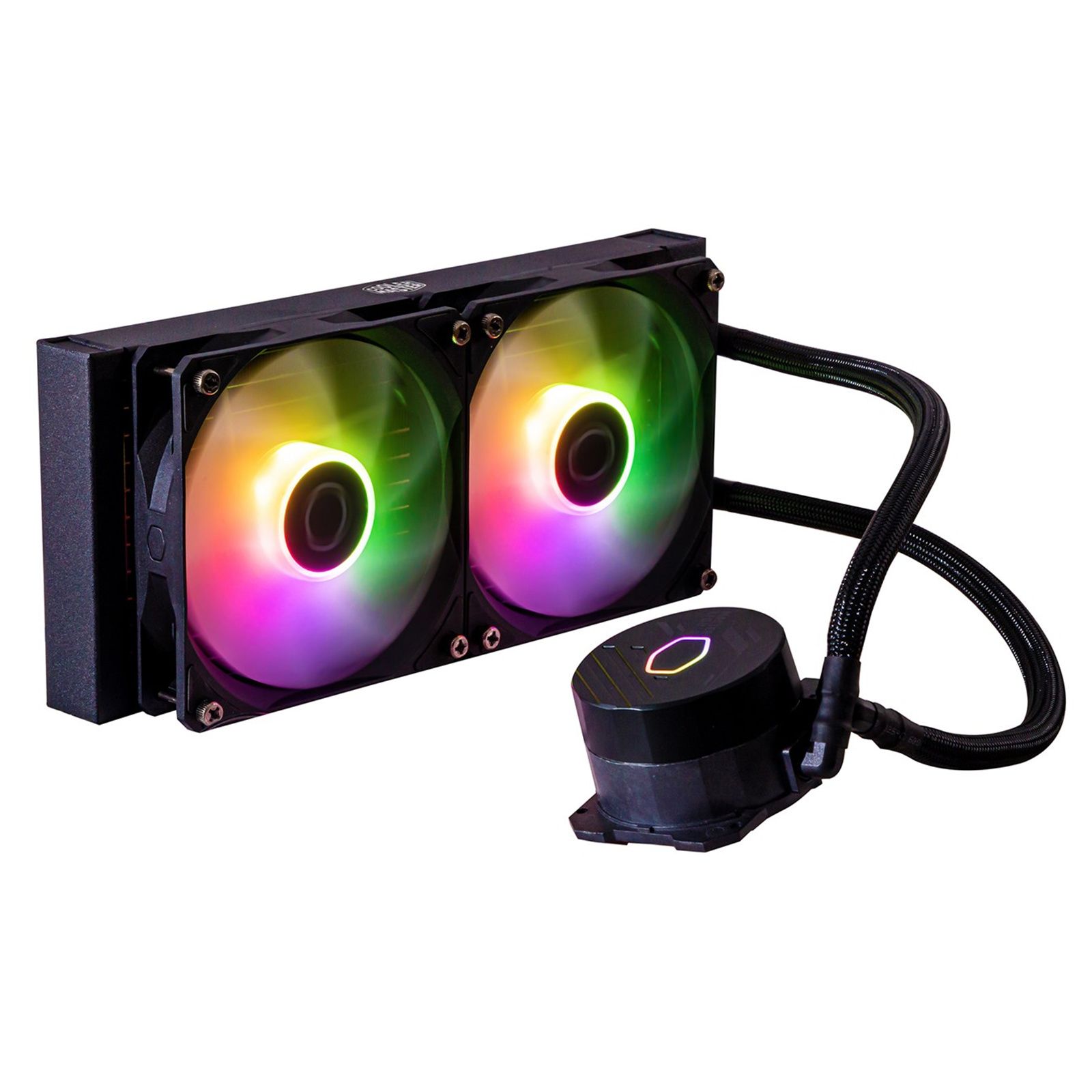 COOLERE Cooler Master MASTERLIQUID 240 Core, Patent Dual Chamber, 240mm Rad, Sickleflow 120 ARGB, ARGB Gen 2, 1-3 Splitter,  MLW-D24M-A18PZ-R1  (timbru verde 0.8 lei)