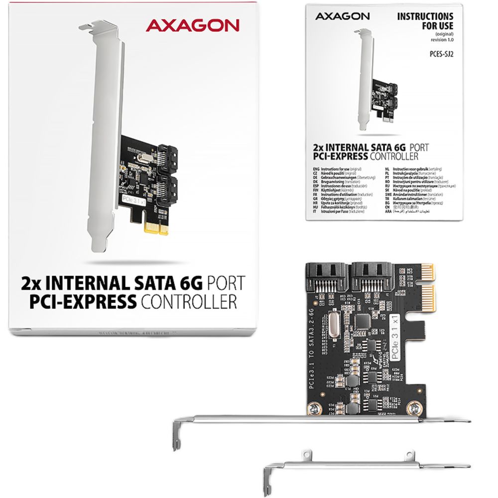 PCI-Express Gigabit, 2x SATA 6G port, Chipset Jmicron JMB582_5