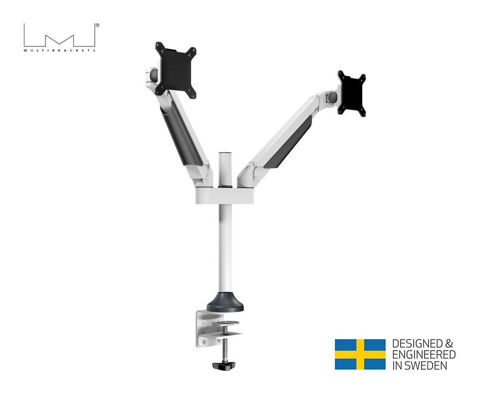 Suport 2 monitoare Gas Lift Multibrackets MB-7181, 15 -32 , min.2 - max.10 kg/monitor, alb