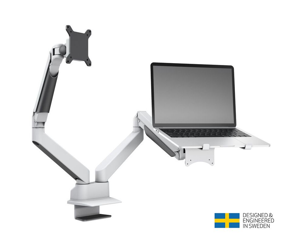 Suport monitor si laptop cu gas Multibrackets MB-1898, 15 - 32 , min 2 kg - max 10 kg, Alb