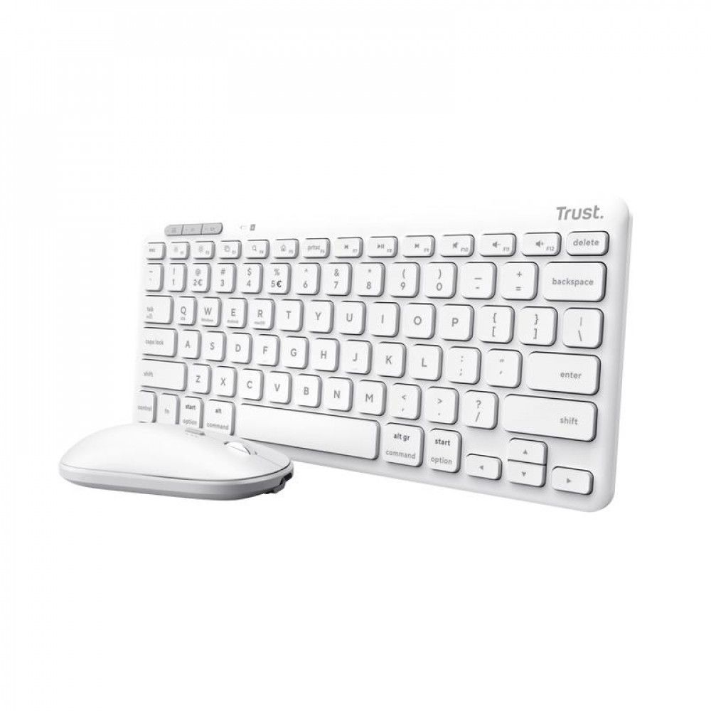 TRUST LYRA Wireless and rechargeable Keyboard & Mouse WHITE US_1