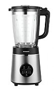 Blender de masa Heinner Bette Noir HBL-D1400SS, panou de comanda tactil, capacitate vas de sticla: 1,75 L, control continuu al vitezei, functii multiple: smoothie, zdrobire gheata, Pulse, Autocuratare, extractie, sistem de blocare dublu, lame din otel inoxidabil, carcasa din inox, nivel de zgomot