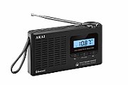 Radio cu ceas Akai APR-600 cu baterii 3x AAA, Bluetooth 5.0, Power max 0.8W, accesorii: curea de mana