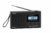 Radio cu ceas Akai APR-600 cu baterii 3x AAA, Bluetooth 5.0, Power max 0.8W, accesorii: curea de mana
