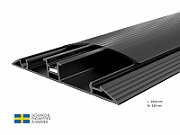 Plinta de mascare cabluri Multibrackets MB-5407, lungime 1600 mm, aluminiu, negru