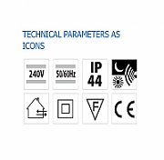 Senzor crepuscular aplicat Vivalux DELTA, 230V, 6A, IP44, 35.5x44.1x46mm, Alb