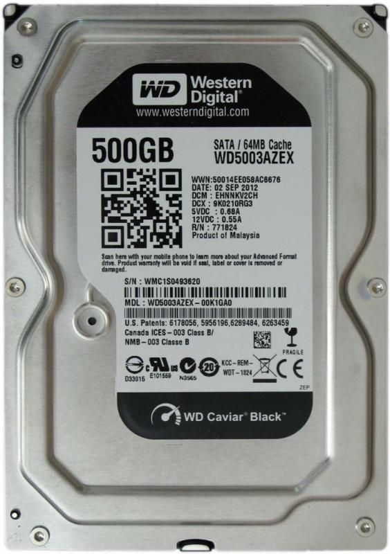 HDD WD Black 500GB, 7200rpm, 64MB cache, SATA III_1