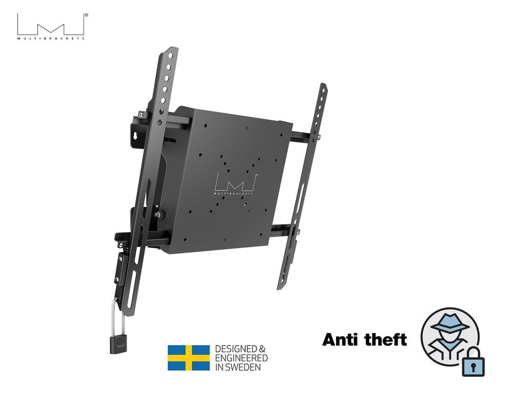 Suport TV de perete cu cutie mediabox Multibrackets MB-1831, cu inclinare, max.30 kg, negru