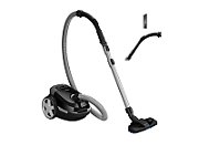 Aspirator cu sac Philips Seria 3000 XD3112/09, 900 W, 3 l, filtru anti-alergeni, perie integrata, cap TriActive, Negru