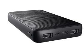 Baterie externa Trust Primo Eco, capacitate baterie 15.000, 3 porturi, port intrare micro-USB USB-C, putere maxima intrare 5V/2A/10W-15W, timp reincarcare 9 ore, negru