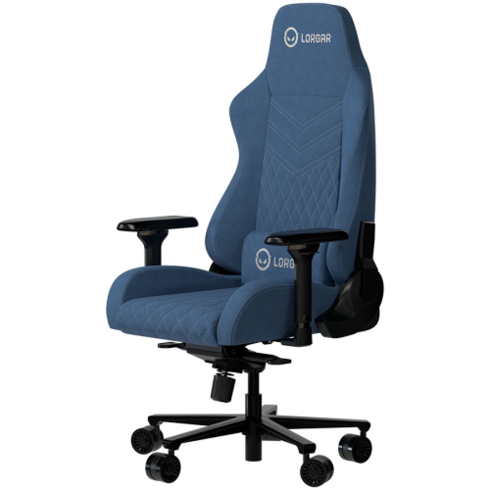 LORGAR Ace 422, Gaming chair, Anti-stain durable fabric, 1.8 mm metal frame, multiblock mechanism, 4D armrests, 5 Star aluminium base, Class-4 gas lift, 75mm PU casters, Blue_2