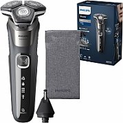 Aparat de Ras PHILIPS Shaver Series 5000 S5887/30 Acumulator, Autonomie 60 min, SkinIQ, Gri