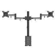 Suport 2 monitoare cu prindere pe masa, Blackmount BM-MNT61-2, ecrane 17 -35 , max.20 kg/ecran, gri inchis