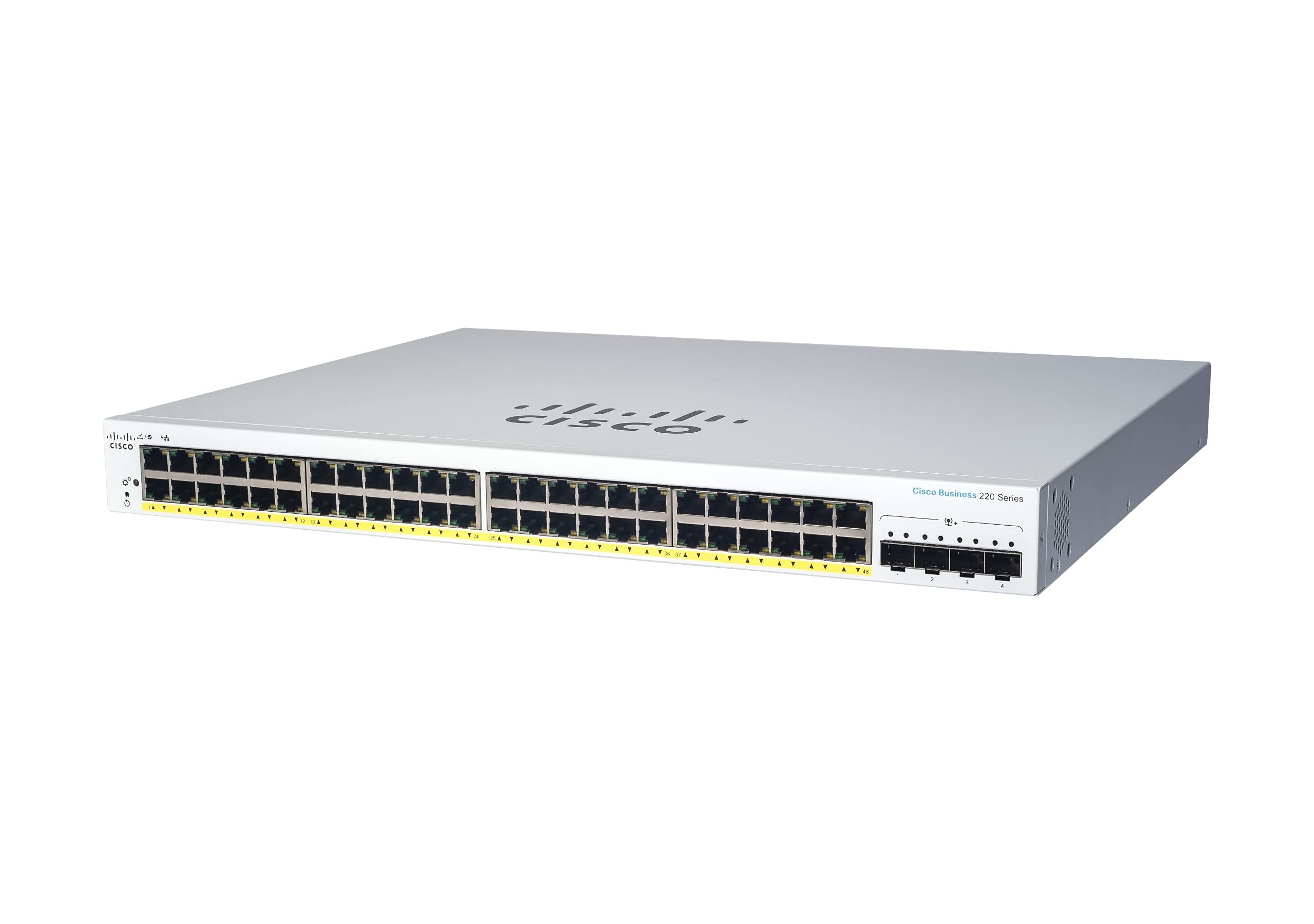 Switch Cisco CBS220-48P-4G-EU, 48 porturi 10 / 100 / 1000 MBs