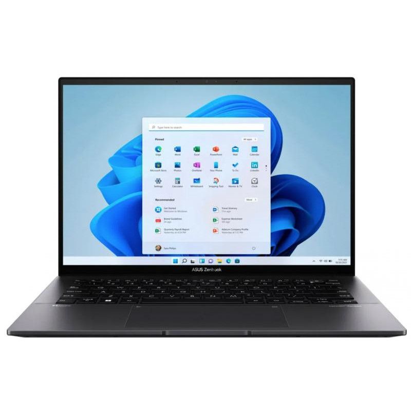 Laptop ASUS ZenBook 14, UM3402YA-KM605X, 14.0-inch, 2.8K (2880 x 1800) OLED 16:10 aspect ratio, AMD Ryzen™ 7 7730U Mobile Processor 2.0GHz (8- core/16-thread, 16MB cache, up to 4.5 GHz max boost), LPDDR4X 16GB, 512GB M.2 NVMe™ PCIe® 3.0 SSD, 90Hz refresh rate, Glossy display, 1080p FHD camera, Wi-Fi_4
