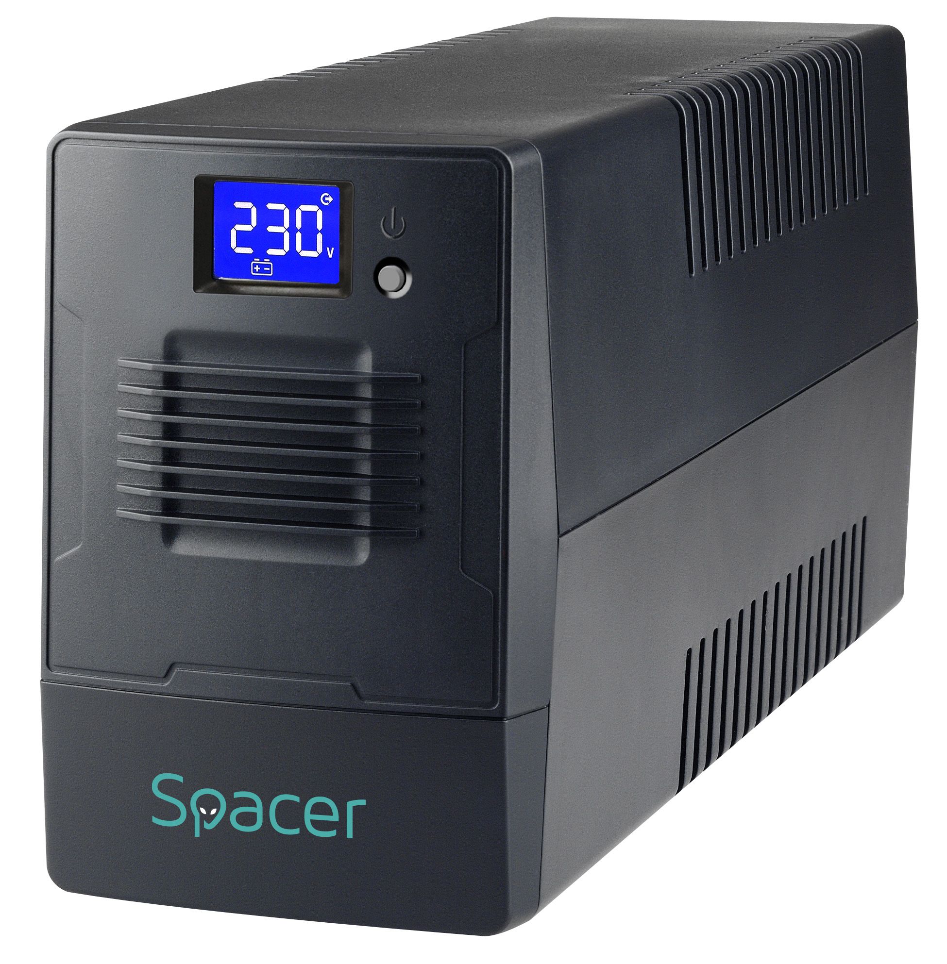 UPS Spacer Line Int. cu management, LCD,   800VA/ 480W, AVR, 2 x socket Schuko, display LCD, 1 x baterie 12V/9Ah, conector USB, combo RJ11/RJ45,  SPUP-800D-LIT01   (timbru verde 4 lei)
