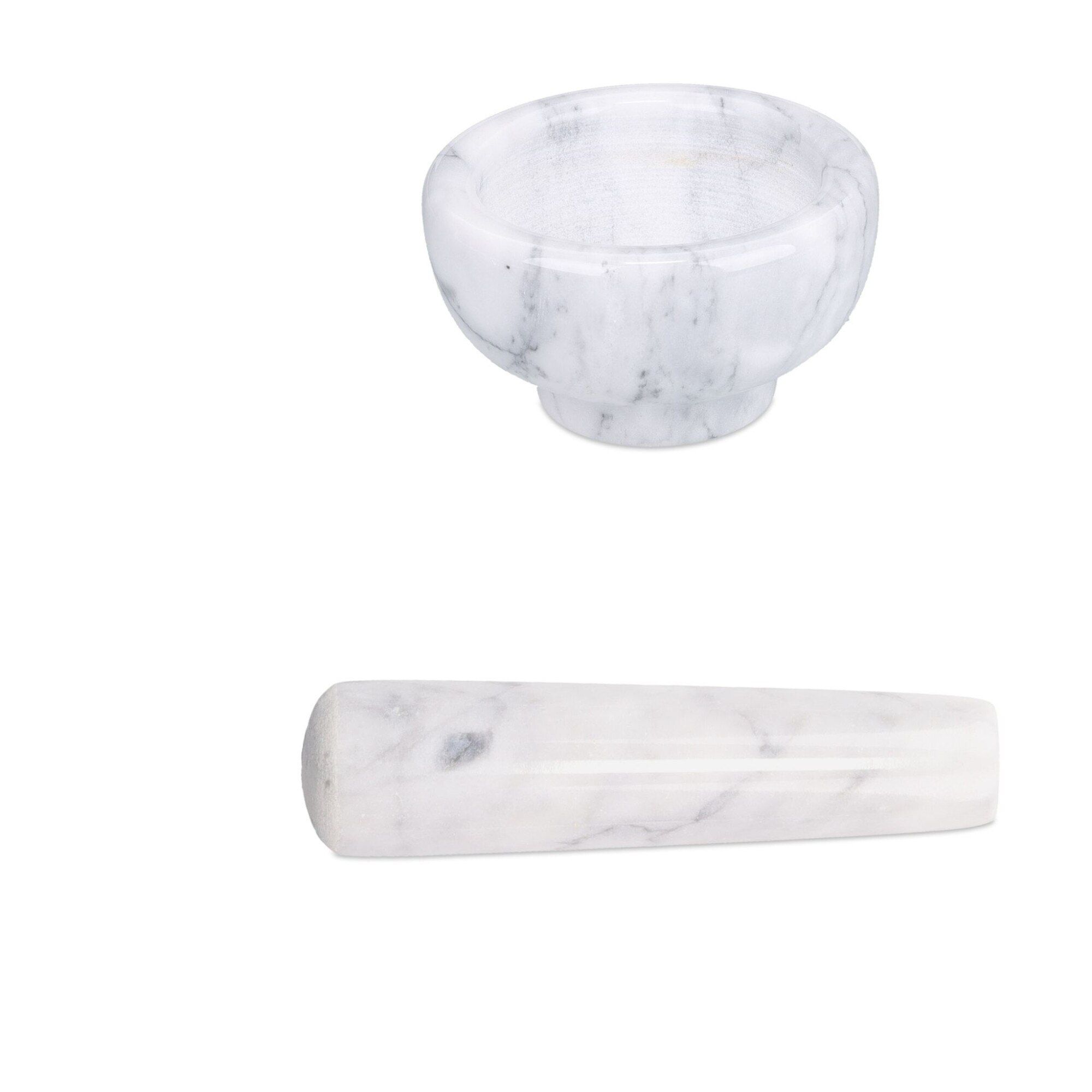 MOJAR CU PISTIL DIN MARMURA, DIA 9.5 CM, ALB, VANORA HOME