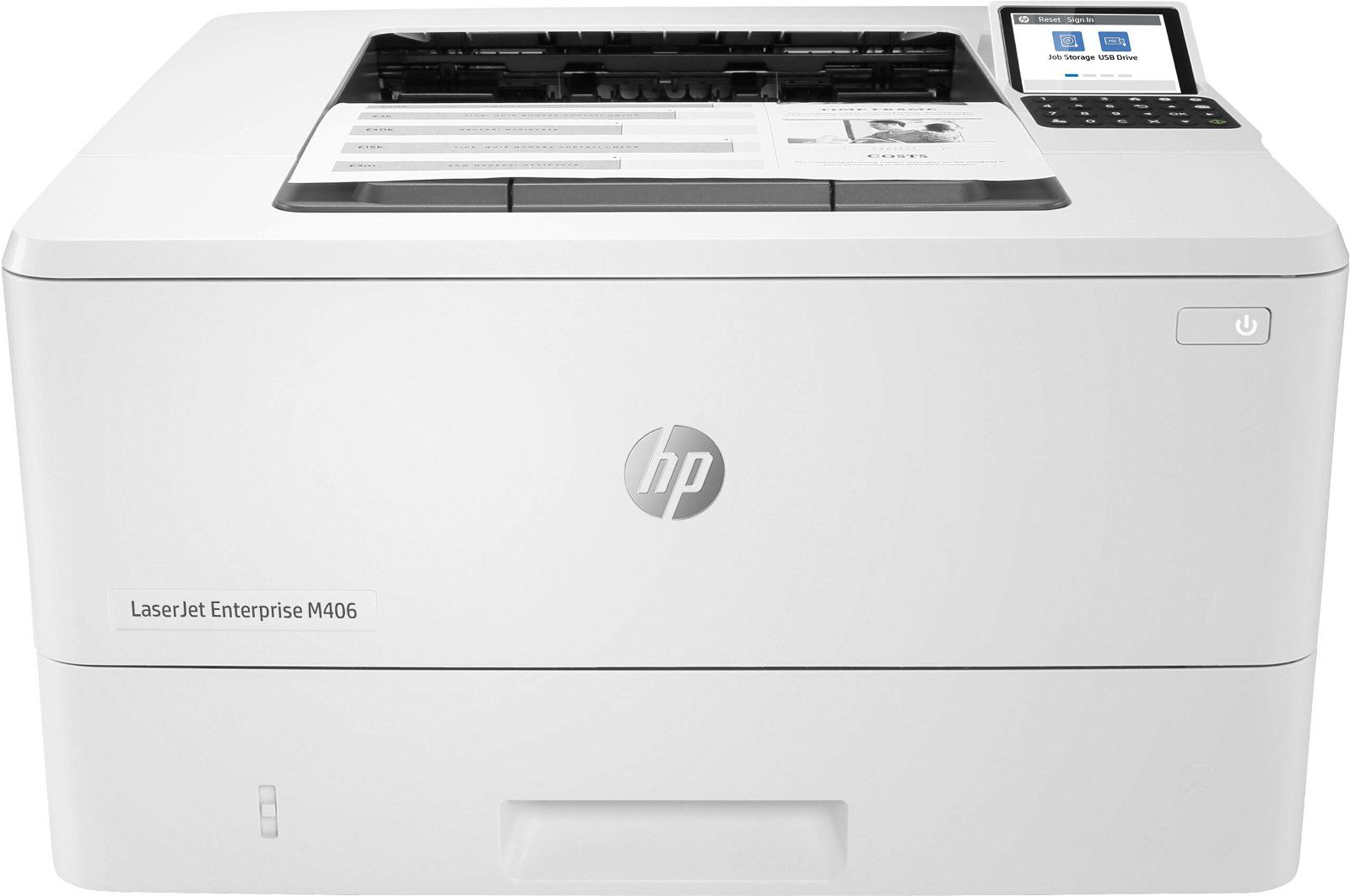 LaserJet Enterprise M406dn - Print - Compact Size; Strong Security; Two-sided printing; Energy Efficient; Front-facing USB printing - Laser - 1200 x 1200 DPI -_1