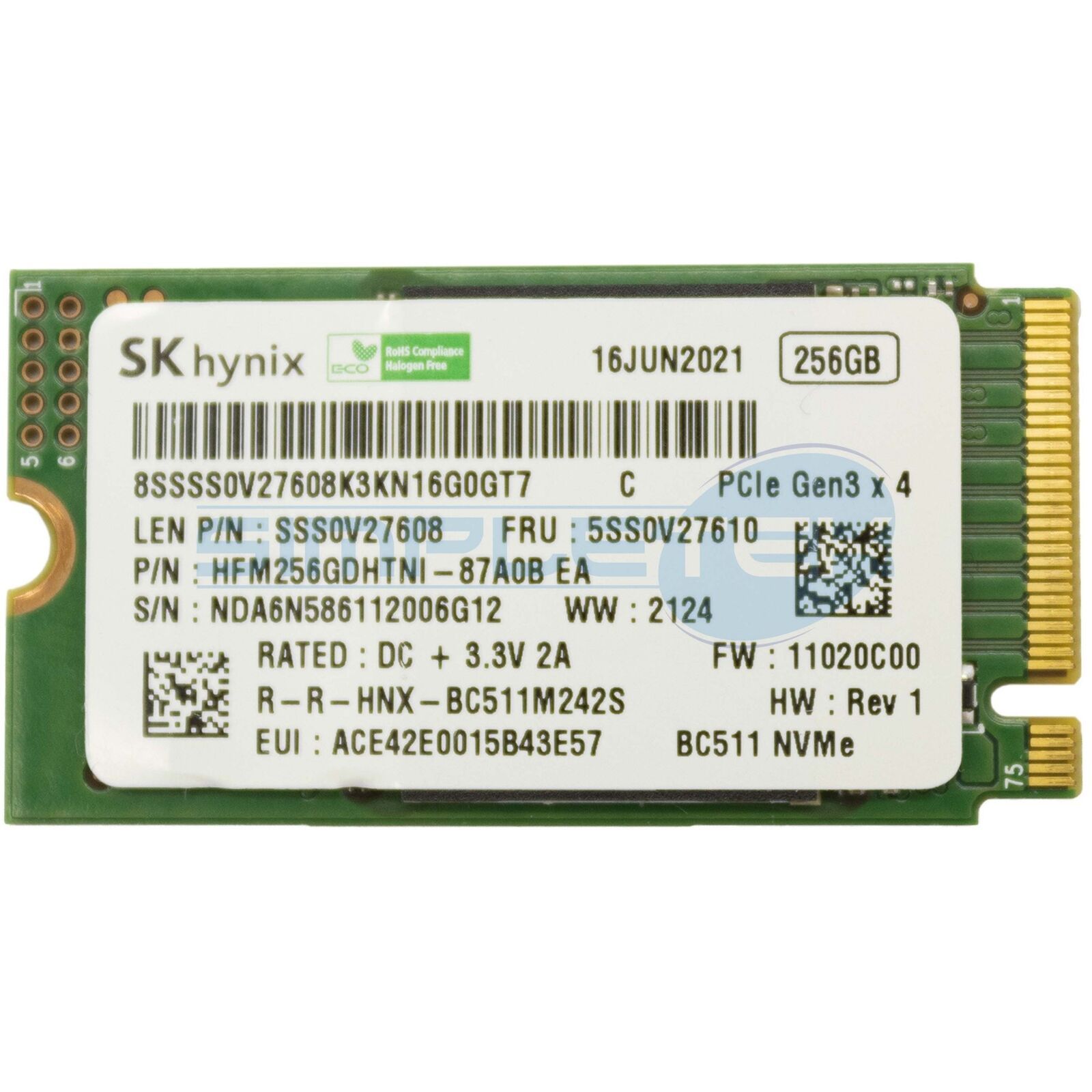 SSD Hynix BC511 256 GB NVMe M.2 2242_1