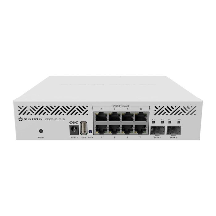 MikroTik Cloud Router Switch 310-8G+2S+IN with 800 Mhz CPU, 256 MB RAM, 8 x 2.5Gigabit Ethernet ports, 2 x SFP+ cages , RouterOS L5, desktop enclosure, rackmoun_2