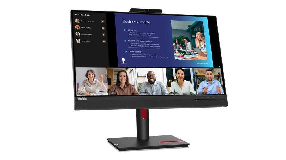 Monitor 23.8 inch LED Lenovo ThinkVision T24v-30 1920 x 1080 pixeli, 75 Hz, 4 ms, Negru