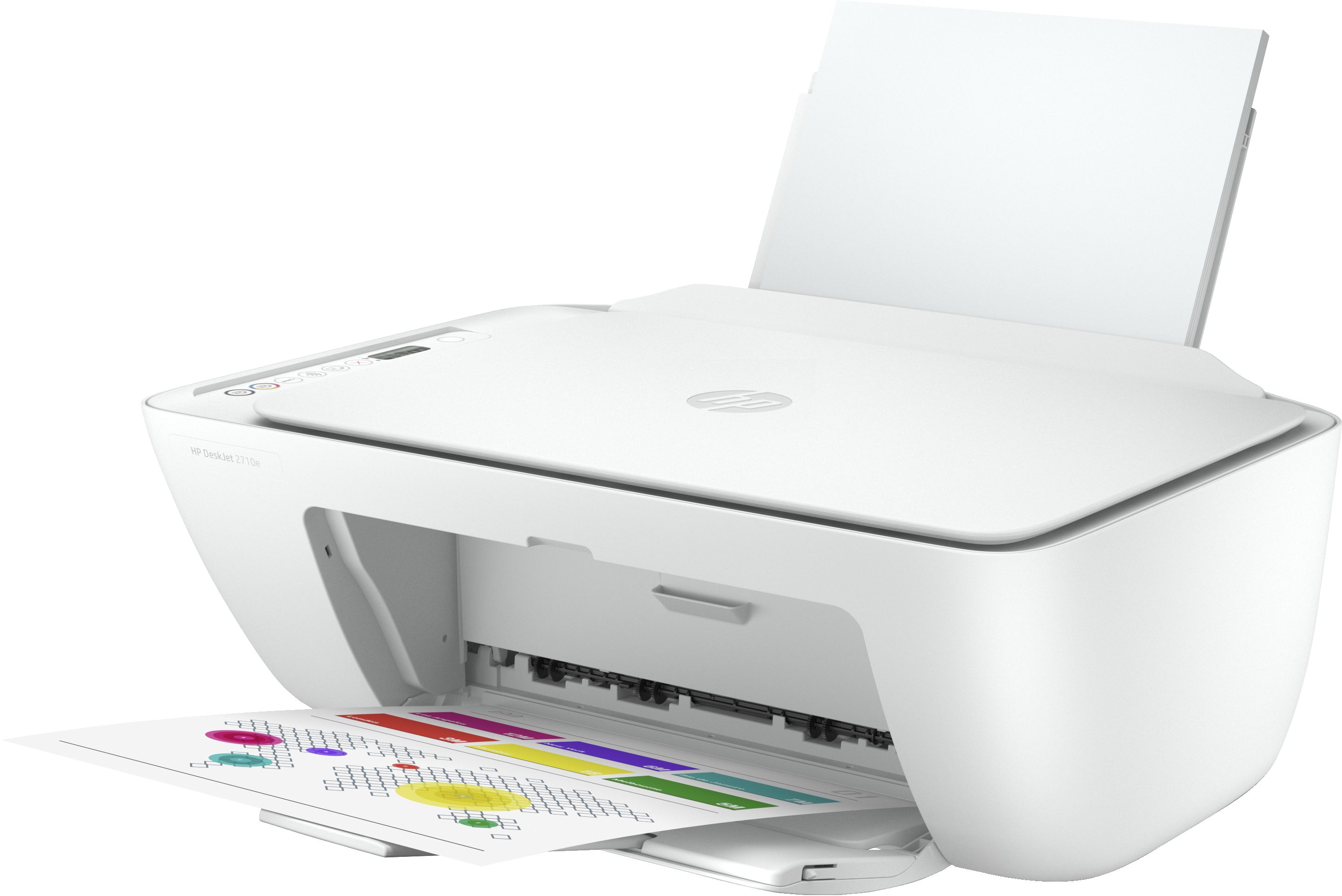 Imprimanta multifunctionala inkjet color HP 2710e, A4, USB 2.0, Wi-Fi, 7.5 ppm negru, 5.5 ppm color