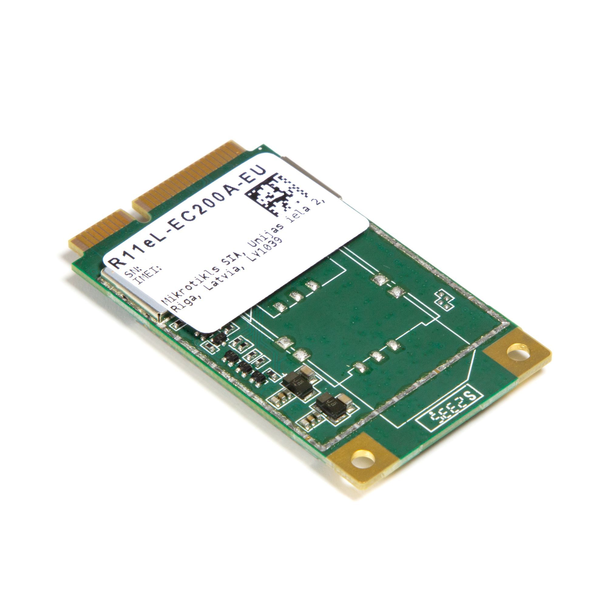 MikroTik 2G/3G/4G/LTE miniPCi-e card with 2 x u.FL connectors for International bands 1/3/5/7/8/20/28/38/40/41, CAT4_1