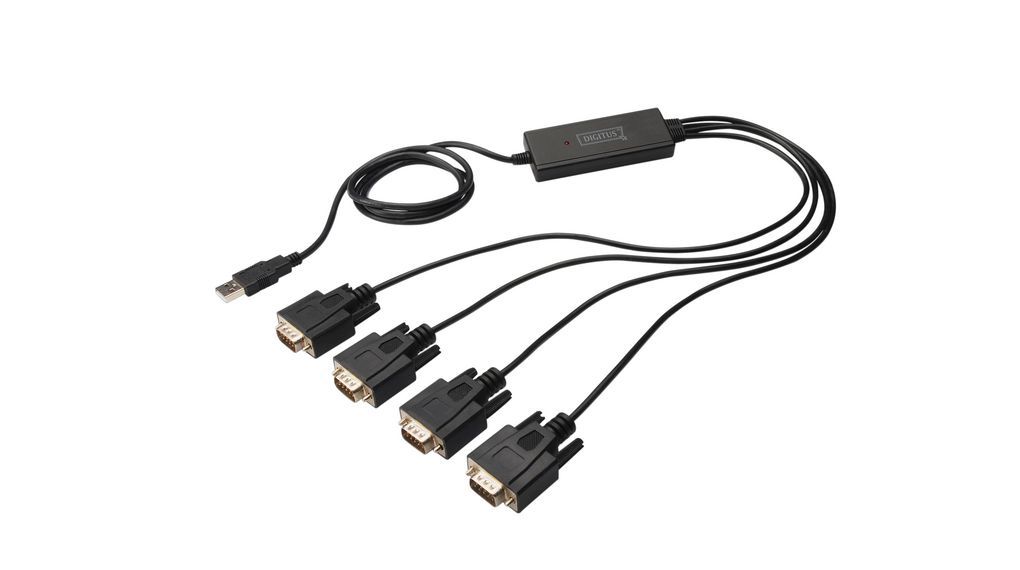 USB to Serial Adapter, RS232 4 x RS232, cable type, Chipset: FT4232H, 1.5m_1
