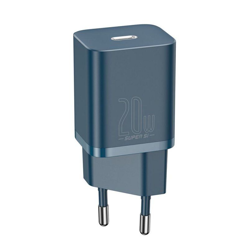 INCARCATOR retea Baseus Super Si, Quick Charge 20W, 1 x USB Type-C 5V/3A, albastru 