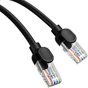 PATCH CORD UTP Baseus Cat5, fire din cupru, round cable, viteza maxima 1 Gbps, PVC, 3m, negru  B00133206111-04  (timbru verde 0.08 lei) - 6932172637026