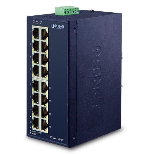 Planet PLANET ISW-1600T switch-uri Fara management Fast Ethernet (10/100) Albastru