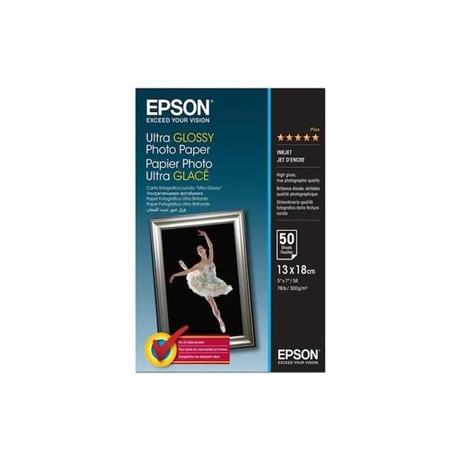 Hartie foto Epson S041944, dimensiune 13x18cm, 50 coli, tip ultra glossy, greutate 300g/m2