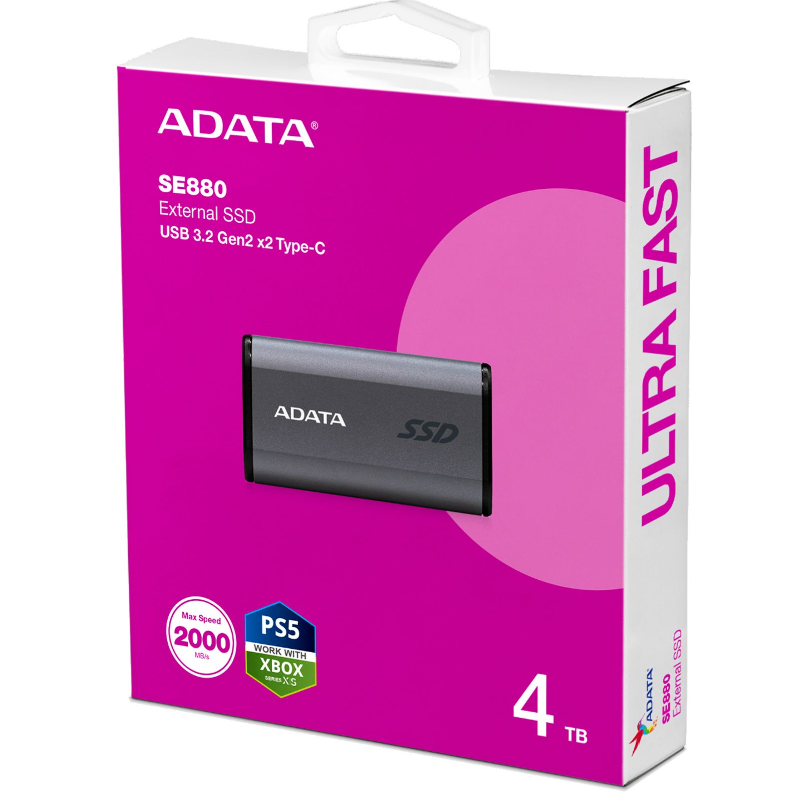 SSD Extern ADATA SE880 4TB TITANIUM USB 3.2 Gen2 x2, up to 2000MB/s_2