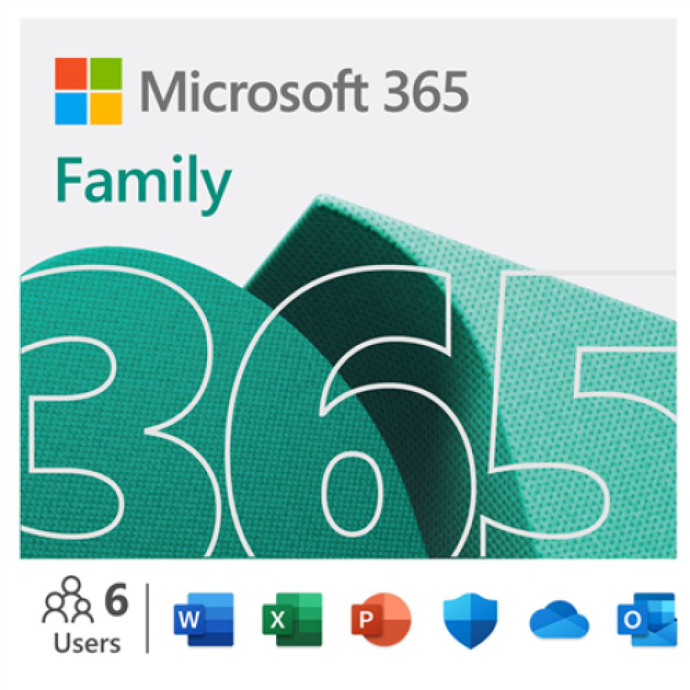 Microsoft 365 Family [UK] 1Y Subscr.P10 Formerly Office 365 Home