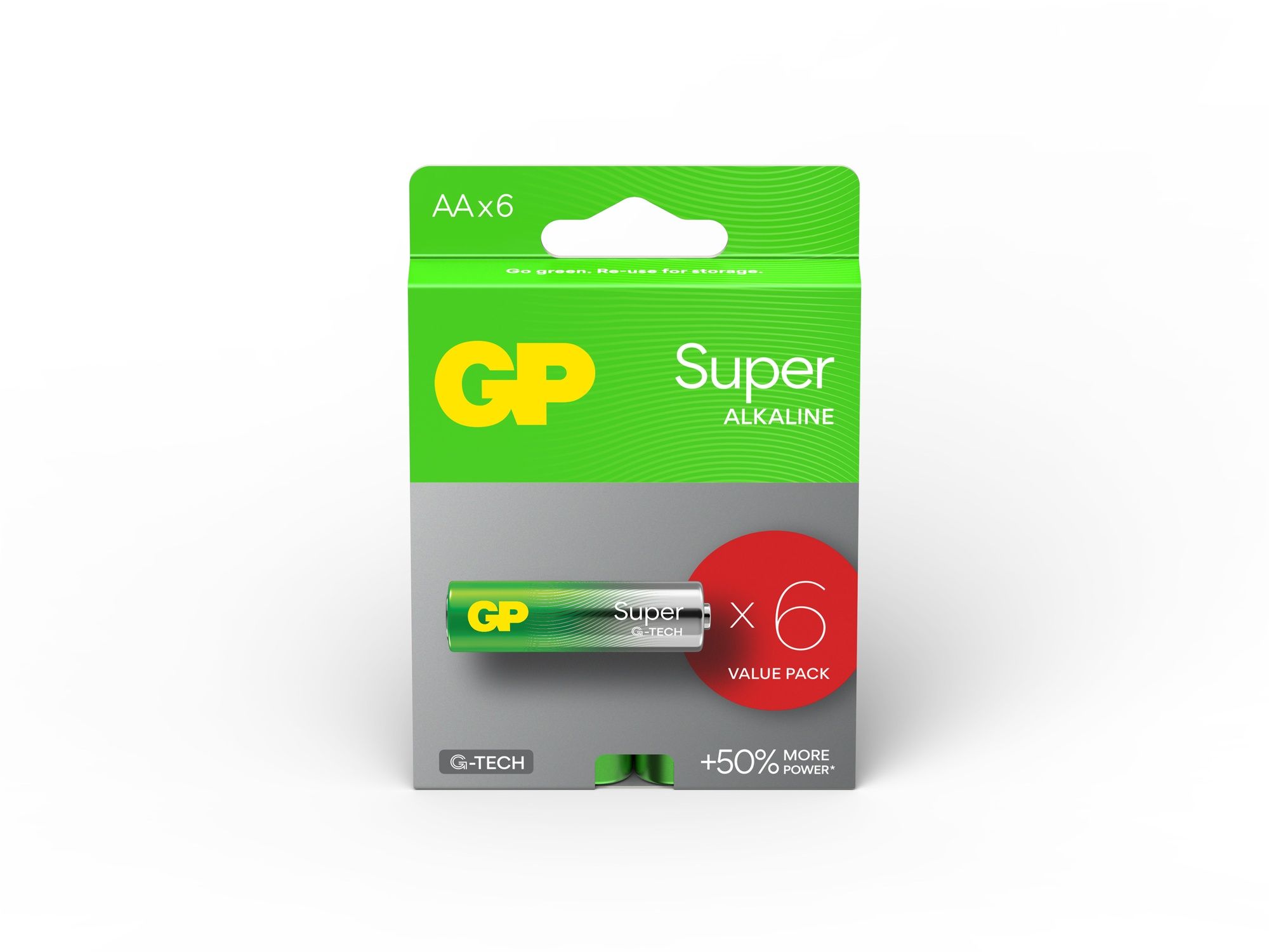 Baterie GP Batteries, Super Alcalina AA (LR6) 1.5V alcalina, blister 6 buc. 