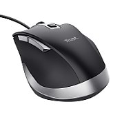 Mouse Trust Fyda cu fir, optic, interfata USB 2.0 rezolutie maxima 5000 DPI, 6 butoane, negru