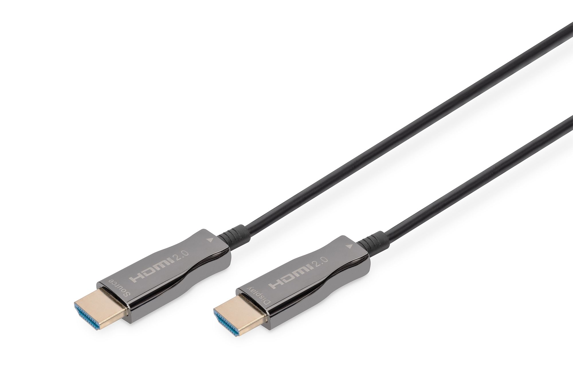HDMI AOC hybrid-fiber connection cable, Type A M/M, 10m, UHD 4K@60Hz, gold, bl_1