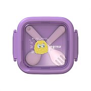 Caserola 2in 1 cu lingurita si furculita, mov, U-Grow
