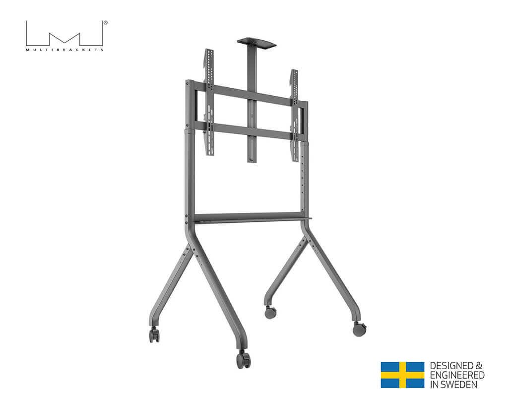 Stand mobil videoconferinta Multibrackets MB-6763, 55”-86”, max.90 kg, suport camera si media inclus, gri