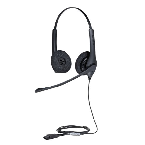 Jabra Biz 1500 Duo QD Căști Prin cablu Bandă de fixare pe cap Birou/Call center Negru