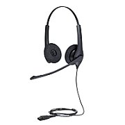 Jabra Biz 1500 Duo QD Căști Prin cablu Bandă de fixare pe cap Birou/Call center Negru