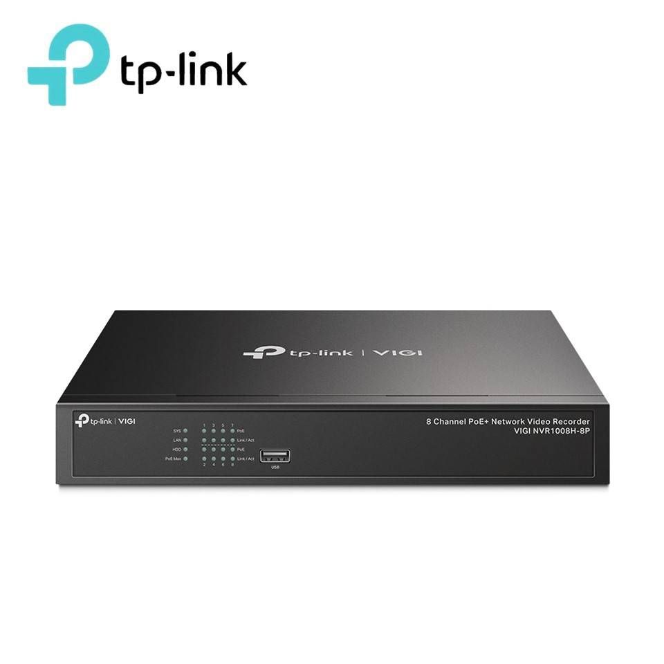 TP-Link POE+ recorder video de retea pe 8 canale VIGI NVR1008H8P, Decodare: H.265+/H.265/ H.264+/H.264, Rezolutie playback: 8MP/5MP/4MP/3MP/1080p/UXGA/720p/VGA/4CIF/DCIF/2CIF/CIF/QCIF, 2-ch @ 8MP, 4-ch @ 4MP, 8-ch @ 2MP, Incoming Bandwith: 80 Mbps, Outgoing Bandwidth: 60 Mbps, Interfata: HDD-SATA_1