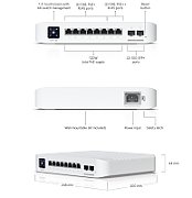 Switch Ubiquiti USW-PRO-8-POE, 8 porturi 10/100/1000 Mbps