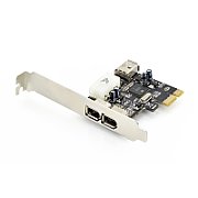 IEEE 1394a Interface Card, PCIexpress, 4 Port 1x ext. 1394mini, 2x ext./1x int. 1394a Ports