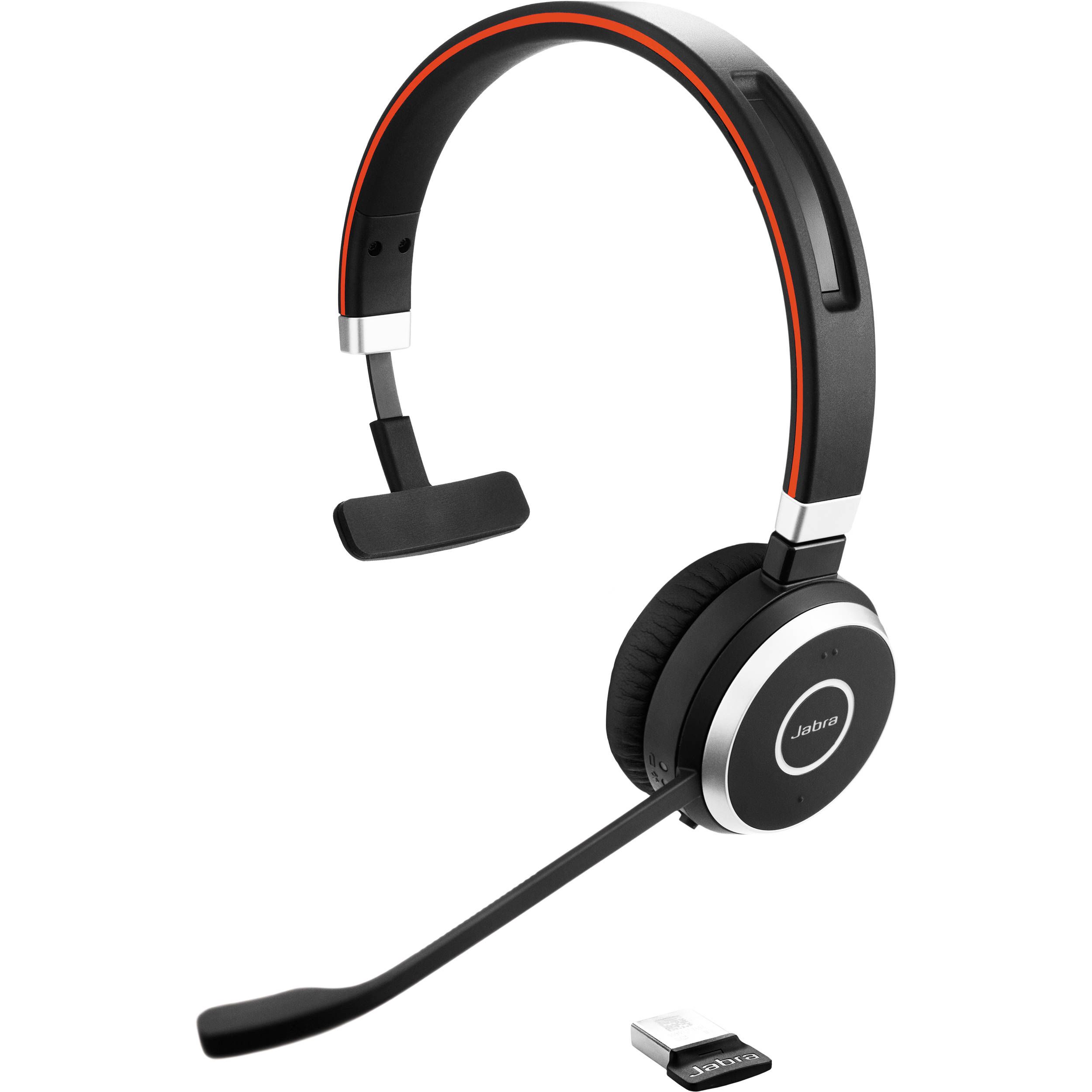 Jabra Evolve 65 UC Mono Căști Prin cablu & Wireless Bandă de fixare pe cap Birou/Call center Micro-USB Bluetooth Negru